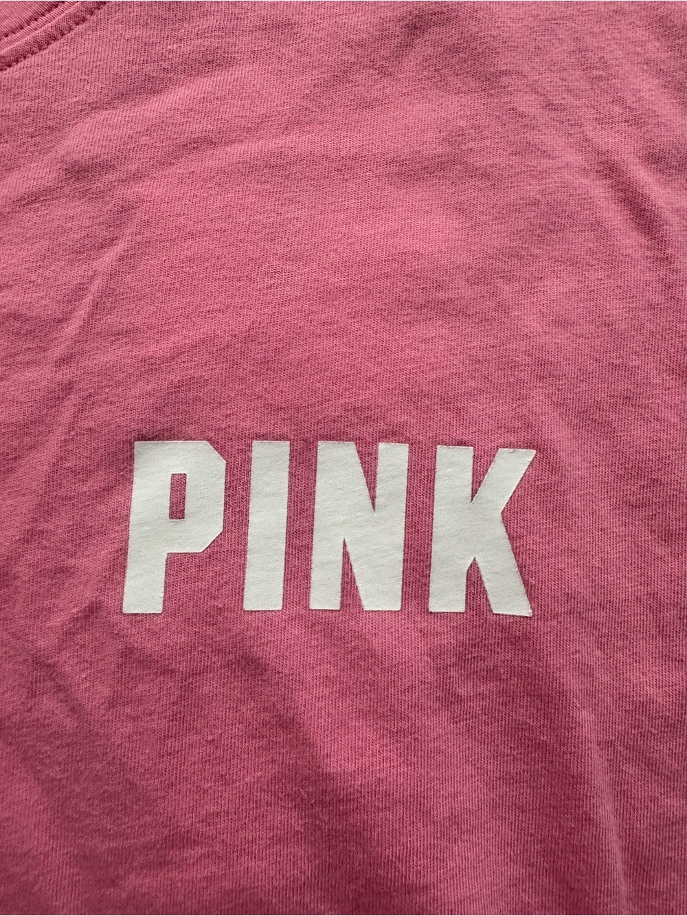Victoria's Secret PINK Pink Long Sleeve Graphic Tee Shirt Size Medium Y2K - Picture 4 of 5